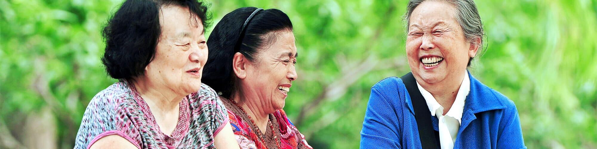 elderly woman talking